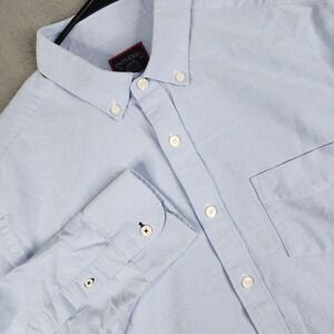 UNTUCKit Rioja Relaxed Fit Shirt Mens Large Blue Oxford 100% Cotton Button Down